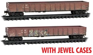 ATSF WEATHERED GONDOLA 2 PACK - 1 SET LEFT