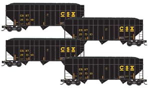 CSX HOPPERS WITH EXTENSIONS - 4 PACK - CANCELED BY MICRO-TRAINS