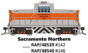 SACRAMENTO NORTHERN SPECIAL RUN 44 TONNER # 142