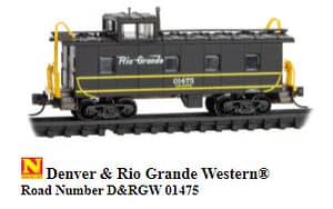D&RGW WOOD SIDE CABOOSE RD# 01475