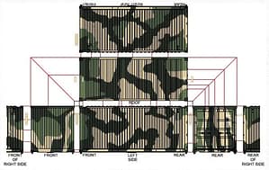 ARMY CAMO 20FT STANDARD CONTAINERS 2 PACK