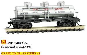 GRAPE TO GLASS CAR #8 - PETRI WINE CO RD# GATX 904