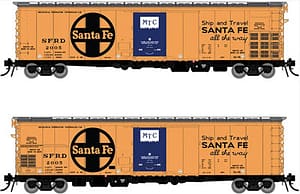 SANTA FE RR-56 MECHANICAL REEFER 4 PACK - SANTA FE ALL THE WAY SLOGAN