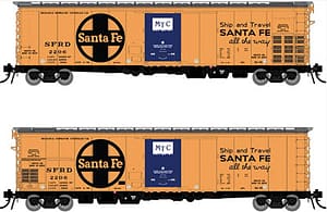 SANTA FE RR- 60 MECHANICAL REEFER 4 PACK - SANTA FE ALL THE WAY SLOGAN