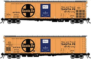 SANTA FE RR- 61 MECHANICAL REEFER 4 PACK - SANTA FE ALL THE WAY SLOGAN