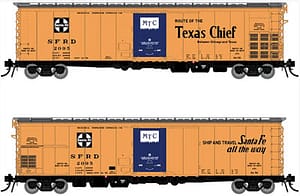 SANTA FE RR-56 MECHANICAL REEFER 4 PACK - TEXAS CHIEF SLOGAN