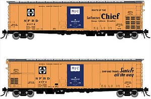 SANTA FE RR-56 MECHANICAL REEFER 4 PACK - SAN FRANCISCO CHIEF SLOGAN