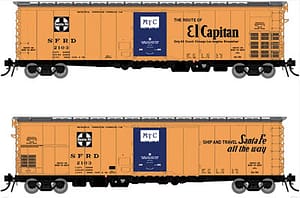 SANTA FE RR-56 MECHANICAL REEFER 4 PACK - EL CAPITAN SLOGAN