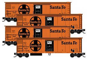 ATSF 51FT MECHANICAL REEFER 4 PACK