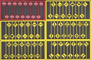 Ho Road Signs Modern 75pcs