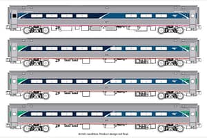 N Amfleet I 4 Car Bookcase Set Phase VII