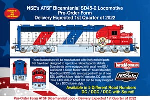 SP RUN INTERMOUNTAIN ATSF BICENTENIAL SD45-2 #5704 DCC/LOKSOUND - STANDBY RESERVATION