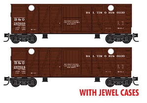 B&O CEMENT HOPPER 2 PK W/JEWEL BOXES