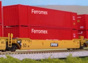 N MAXI-IV TXX Original Logo 3-Car Set with Ferromex Containers (Red)