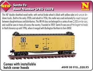 SANTA FE WOOD REEFER RD# 13378