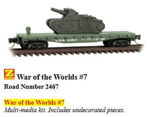 Z SCALE - WAR OF THE WORLDS CAR # 7