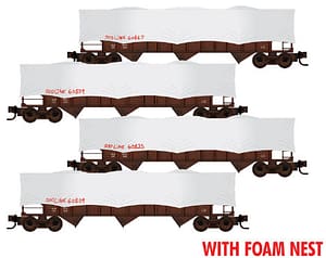 MOW 3 BAY HOPPER 4 PACK WITH TARPS - FOAM INSERT