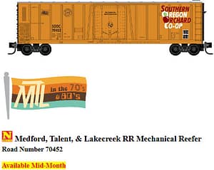 Medford, Talent, & Lakecreek RR Mechanical Reefer - PLEASE DO NOT RE-ORDER IF YOU HAVE ALREADY RESERVED
