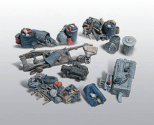 Scenic Details(R) (Unpainted Metal Castings) Assorted Junk Piles