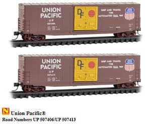 UNION PACIFIC 50FT STANDARD BOXCAR - 1 PC LEFT