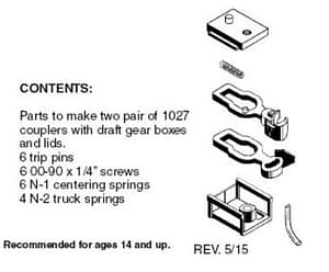 MAGNEMATIC COUPLERS - 2 PAIR SHORT SHANK BODY MOUNT COUPLERS - 1 pc left