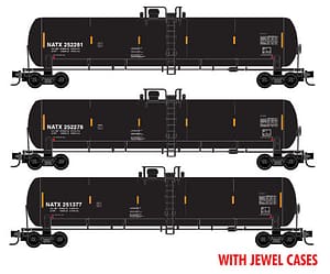 NATX GENERAL SERVICE TANK CAR 3 PK - JEWEL CASES