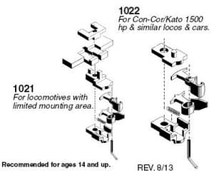 UNASSEMBLED LOW, SHORT PROFILE COUPLERS (1021/1022) - 6 PCS LEFT