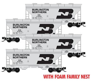 BN 2 BAY COVERED HOPPER 4 PACK - FOAM NEST