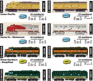 UNION PACIFIC F3 A UNIT 4 RD#'S AVAILABLE
