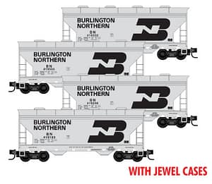 BN 2 BAY COVERED HOPPER 4 PACK - JEWEL CASES