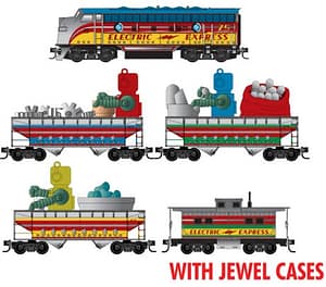 Z SCALE - ROBOT CHRISTMAS TRAIN SET - JEWEL CASES