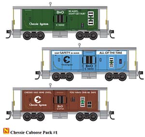 CHESSIE CABOOSE 3 PACK #1 - CANCELED BY MICRO-TRAINS