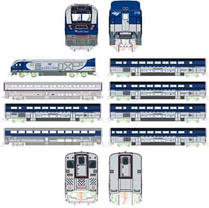 (N) SC-44 Charger, Amtrak Pacific Surfliner 8 Unit Set