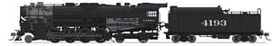 ATSF 2-8-4 Berkshire, T1a #4193, 4-axle Tender, Spoked Main Driver, No-Sound/DCC-Ready, HO $4