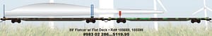BNSF Wind turbine Consist - 89FT Flatcar w/deck