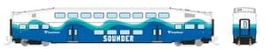N Bilevel Commuter Car Sounder Single