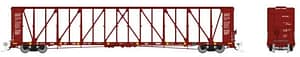 N NSC Centerbeam Flatcar: Wisconsin Central - Red: 6-Pack