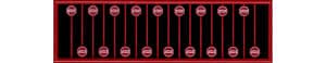 N Modern Stop Sign Red 18pcs