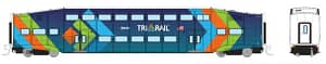 N Bilevel Comm Car TriRail DkBlue Single