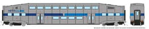 HO BiLevel Commuter Car: Metrolink - Ribbon: Coach #102