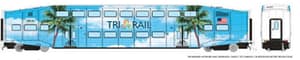 HO BiLevel Commuter Car: TriRail - Palm Tree: Coach #1004