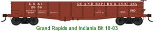 GRAND RAPID AND INDIANIA GS GONDOLA RD# 2958