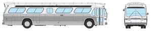 HO 1/87 New Look Bus (Deluxe): Unlettered 5303 Suburban - White & Silver