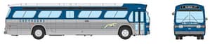 HO 1/87 New Look Bus (Deluxe): Greyhound - Blue & Silver: #9601