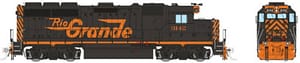 HO EMD GP40 (DC/DCC/Sound): Rio Grande - Large Logo: #3142
