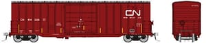 HO Trenton Works 5277cuft boxcar: CN - URL repaint w/conspicuity stripes: 6-Pack