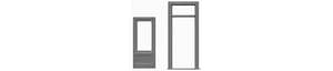 Ho 1-lite Door/Frame/Trans 3st