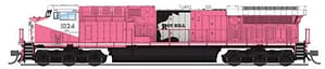 8580 GE AC6000, Roy Hill Mining #1024, Pink/White/Black Paint, Paragon4 Sound/DC/DCC, N - PRICE INCLUDES FREE PRIORITY MAIL SHIPPING/INSURANCE