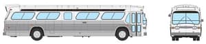 HO 1/87 New Look Bus (Deluxe): Unlettered 5307 Suburban - White & Silver