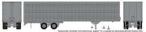 HO 40' Fruehauf Fluted Side Volume Van: Silver Unlettered